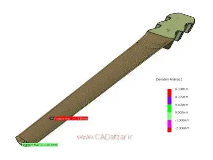 آنالیز ابعادی مدل سه بعدی و ابرنقاط قطعه شماره 1